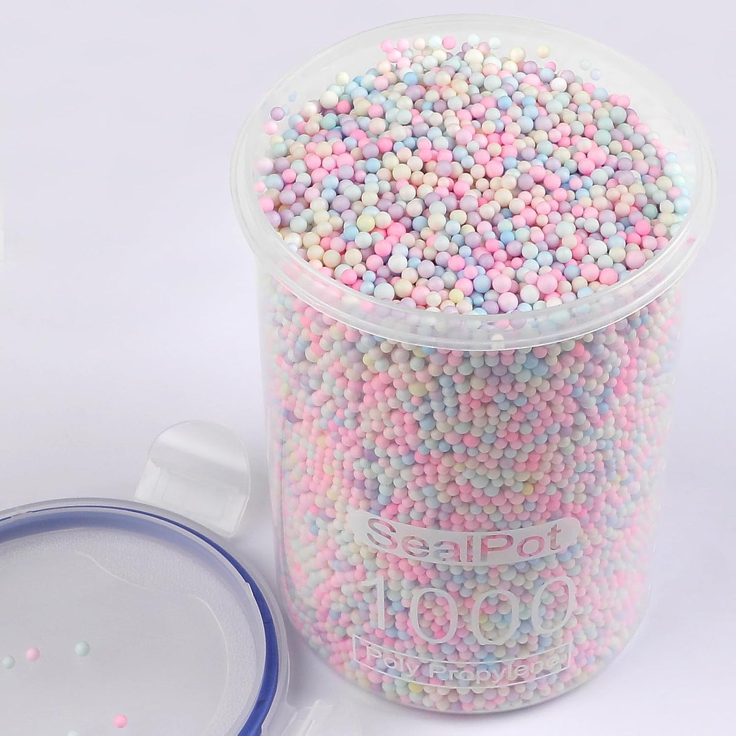 80000 Pieces Foam Balls Slime Supplies Colorful Foam Beads 2 - 3mm - Psykade