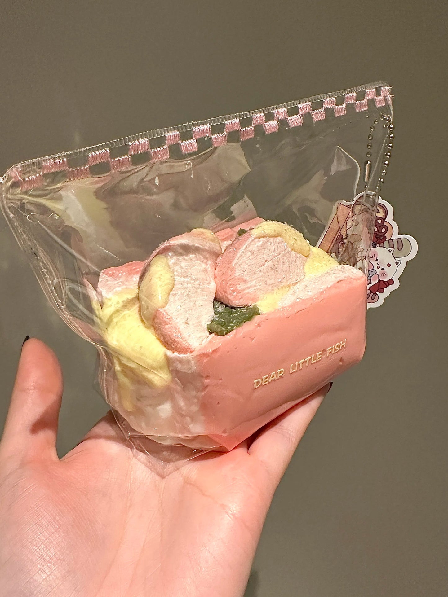 Fruit Sandwich Squishy Collection: Cherry, Peach, Green Grape & Soft - Boiled Egg – Realistic Food - Themed Silicone Toys - Psykade