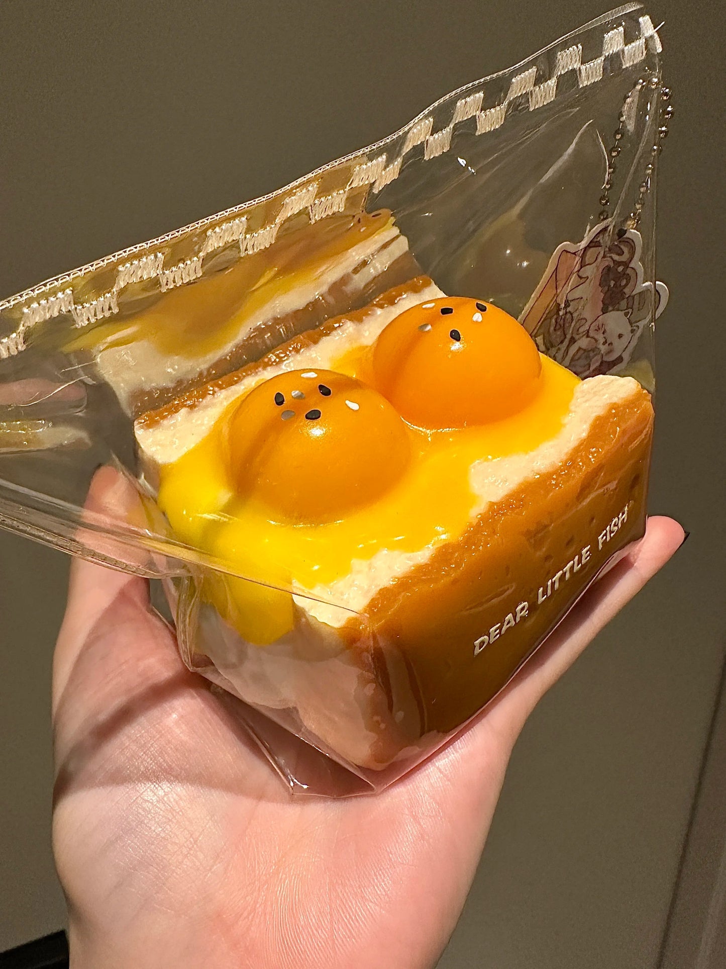 Fruit Sandwich Squishy Collection: Cherry, Peach, Green Grape & Soft - Boiled Egg – Realistic Food - Themed Silicone Toys - Psykade