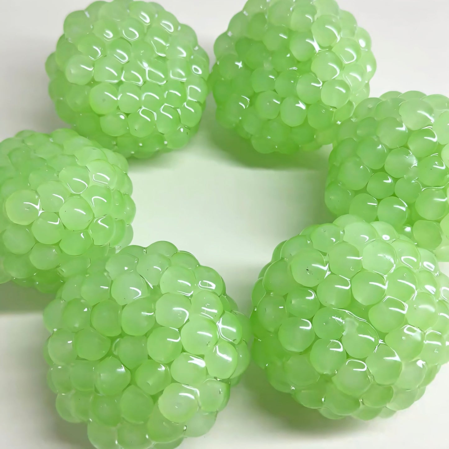 Green Grape ASMR Sensation Ball - Handmade 6cm Fidget Squeeze Toy with Fillings - Psykade