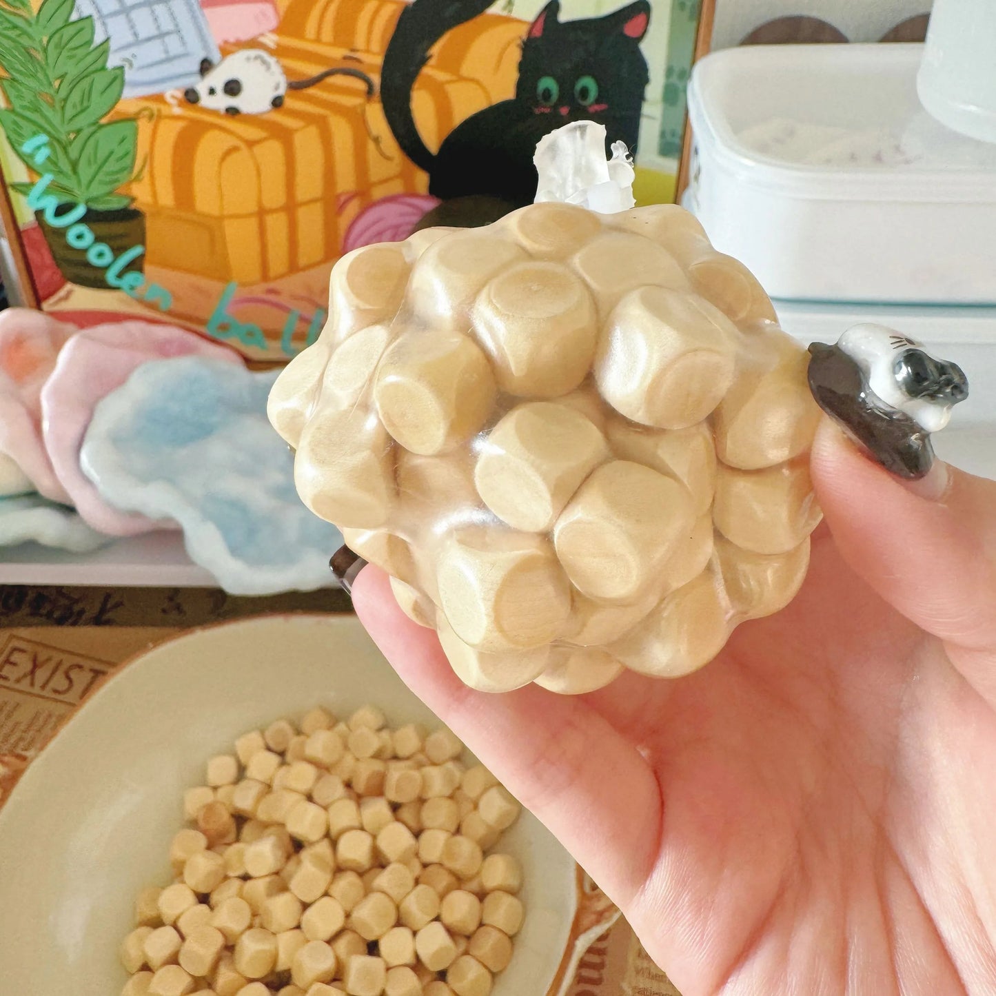 Wooden Whisper ASMR Squeeze - Handmade Custom - Crafted Stress - Relief Clay Toy (Zip - Tie Version) - Psykade