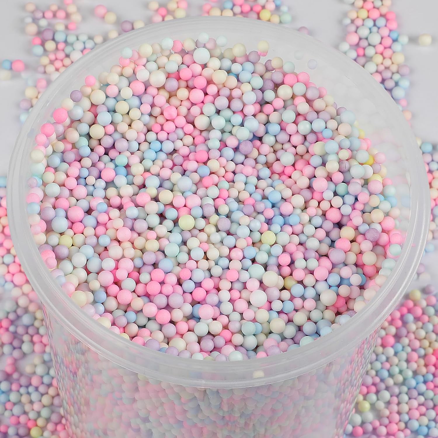 80000 Pieces Foam Balls Slime Supplies Colorful Foam Beads 2 - 3mm - Psykade
