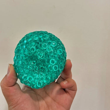 ASMR Bumpy Bliss Ball - Handmade Flat - Bead Stress Ball with Air - Pump Syringe Included - Psykade