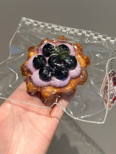 Fruit Pastry Tart Squishy Silicone Toy - Food - Themed with Mud - like Texture - Psykade