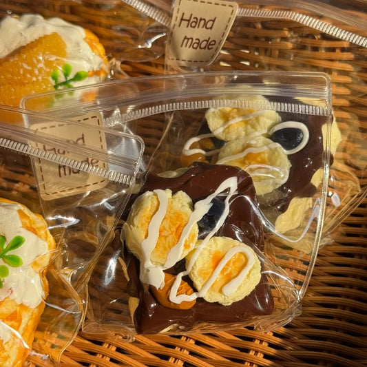 Fruity Toast Squishy Toys: Banana Chocolate & Citrus Wish - Psykade