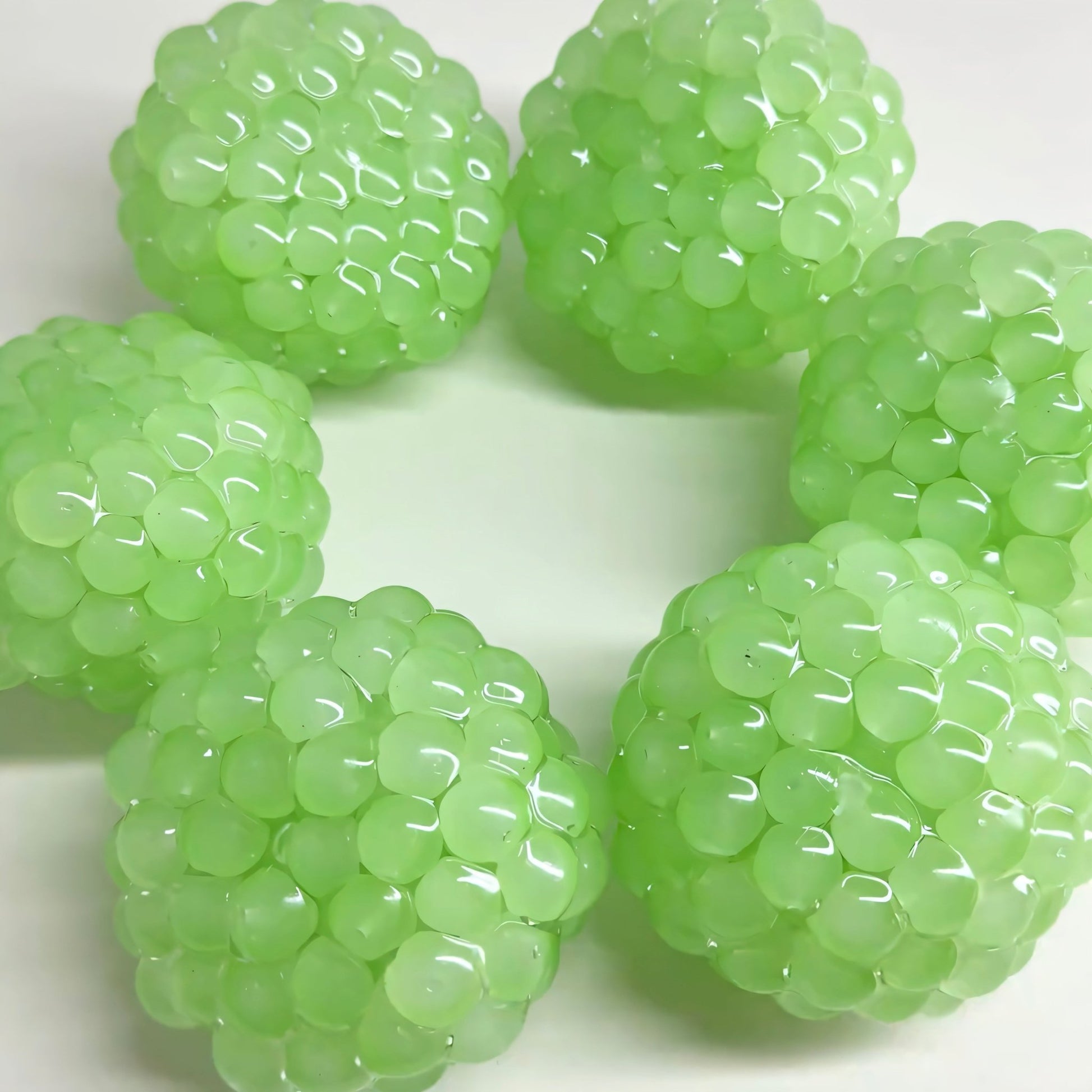 Green Grape ASMR Sensation Ball - Handmade 6cm Fidget Squeeze Toy with Fillings - Psykade