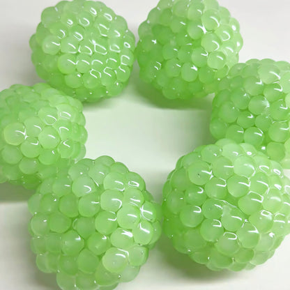 Green Grape ASMR Sensation Ball - Handmade 6cm Fidget Squeeze Toy with Fillings - Psykade