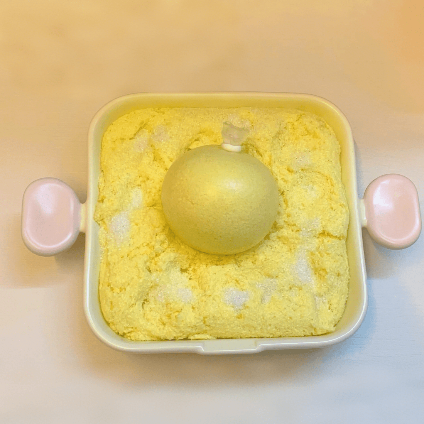 Mango Ice Dream Squeeze - Handmade 6cm Stress Ball with Full - Fill Pure Icy - Sand Texture (Weak Resistance, Moldable), Mango Ice Theme - Psykade