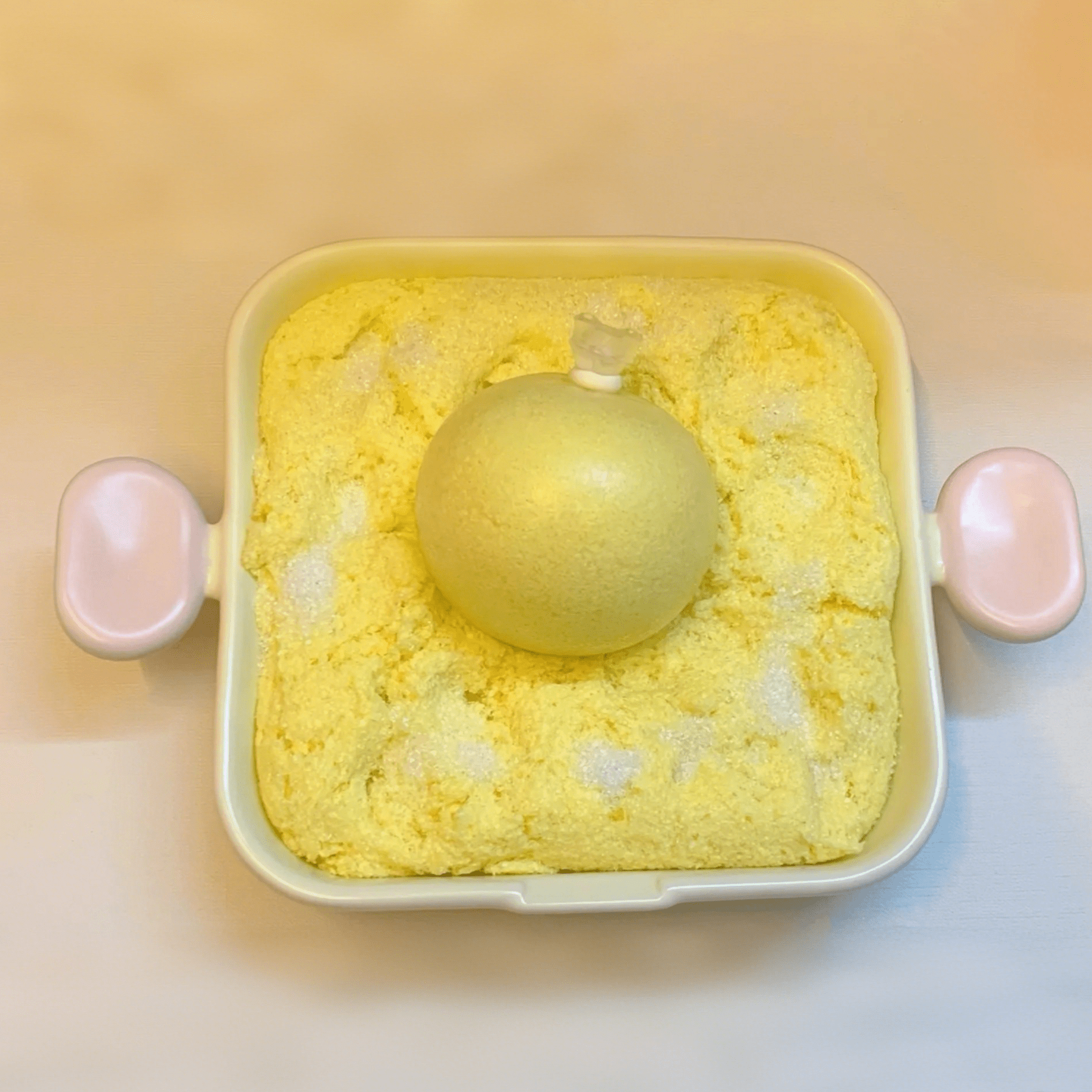 Mango Ice Dream Squeeze - Handmade 6cm Stress Ball with Full - Fill Pure Icy - Sand Texture (Weak Resistance, Moldable), Mango Ice Theme - Psykade