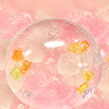 Peachy Springtime Bliss Ball - Handmade Macaron - Colored Squeeze Stress Reliever Toy (6cm, Deluxe Version with 20 Sugar - Coated Balls) - Psykade