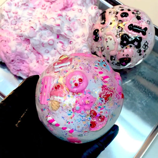 Pink Whimsy Dream Balls - Handmade 6cm Stress - Relieving Balls with Sweet - Cool Style, End - Ring Sealing - Psykade