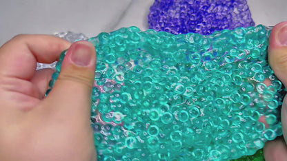ASMR Bumpy Bliss Ball - Handmade Flat - Bead Stress Ball with Air - Pump Syringe Included